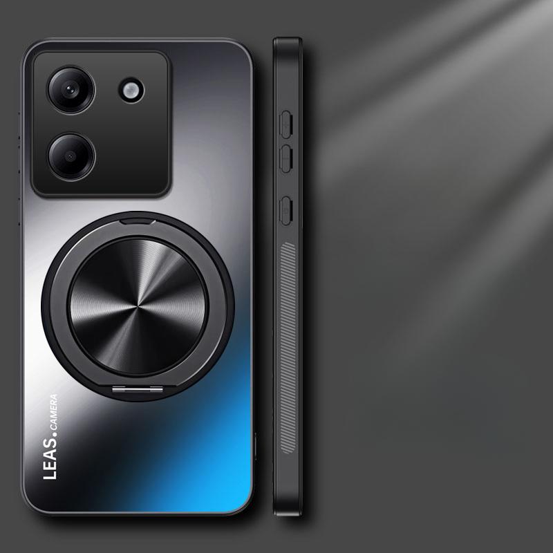 

Магнитный чехол для POCO M7 Pro Жесткий Противоударный Матовый Бампер Подставка Держатель Чехлы для POCO M7 M7Pro Накладка for POCO M7 Pro 5G чёрный