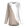 Women's Long Sleeved V-neck Color Casual Long Loose T-shirt Top
