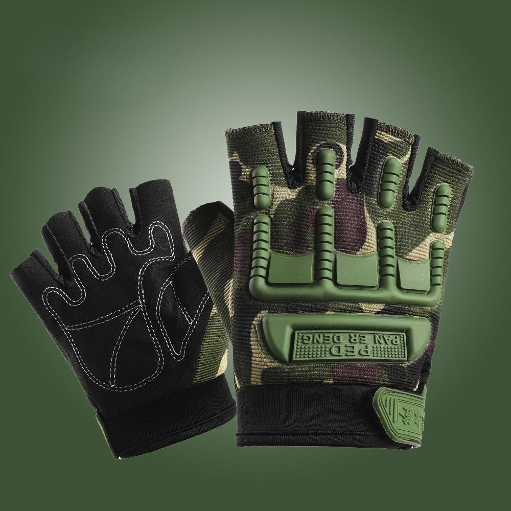 Children's Half Finger Gloves Non Slip Wear Resistant Fighting Outdoor Sports Cycling Balance Bike for Children Boys and Girls  Fitness