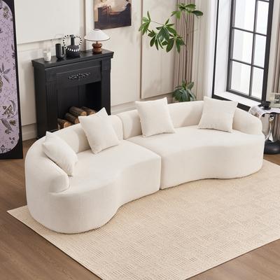 Modular Curved Sofa, Compressed Sofa, Chenille Modern In a Box, 4-Seater, Comfortable & Stylish for Living Room & Apartment, Requires Installation.