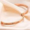 Stylish Zirconia Open Cuff Bracelet - 4MM/6MM Stainless Steel Couple Design