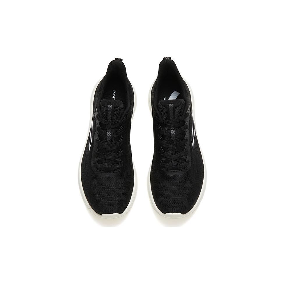 Anta Breathable Shock Absorbing Low Top Running Shoes Women sneaker Black 122325576-2