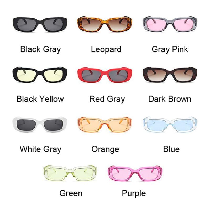 Vintage Black Square Sunglasses Woman Luxury  Small Rectangle Sun Glasses Female Gradient Clear Mirror Oculos De Sol