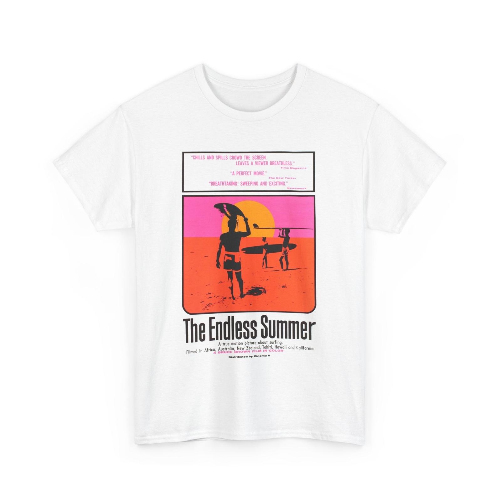 Endless Summer Surf Movie Poster Tee Retro Beach Shirt Summer Surf Film T-Shirt XL