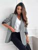 2024 Autumn/Winter Women's British Style Long Sleeve Plaid Coat