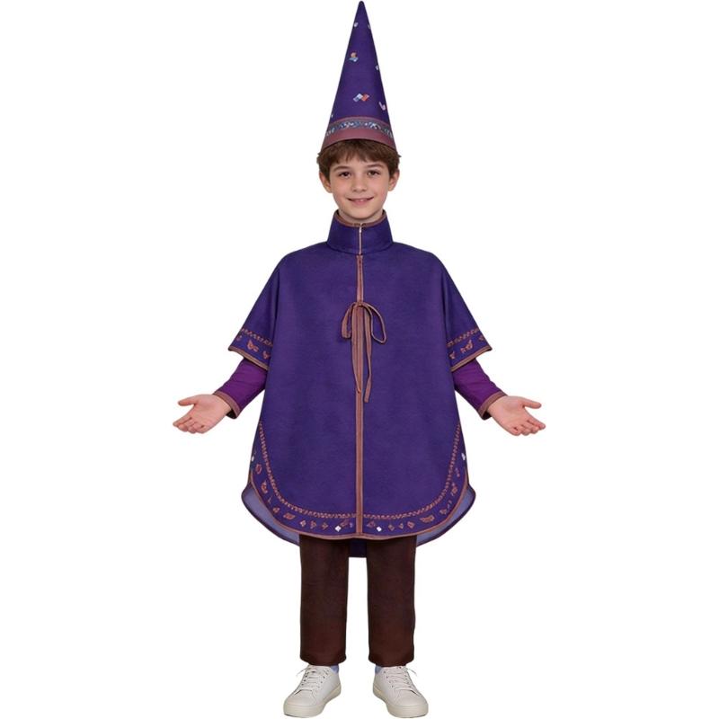 Multifunctional Role Play Outfit Includes Jacket Pants Cape Hat Roleplaying Clothes For Cosplay Event And Themed Parties