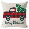 New Christmas Linen Pillow Cover Simple Sofa Pillow Home Printed Cushion Cover
