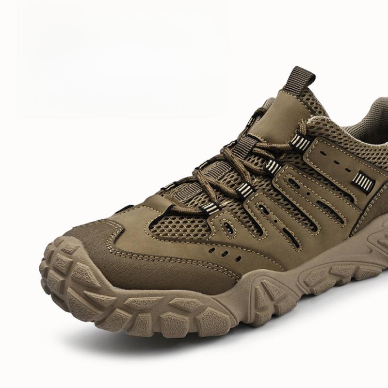 Zapatos de senderismo para hombre de estilo retro, resistentes, impermeables, con suela antideslizante, para viajes de montaña