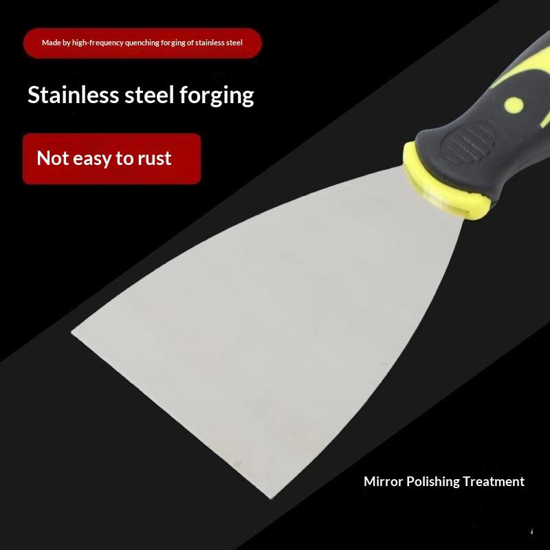 Stainless Steel Putty Knife Plastic Handle Scraper Flexible Blade Filling Painting Tool For Diy Wall Renovation Construction Use