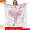 Blanket for the Best Sister Holiday Gift Blanket Confidant Gift Soft Flannel Sofa Cover TV Blanket Custom Blankets