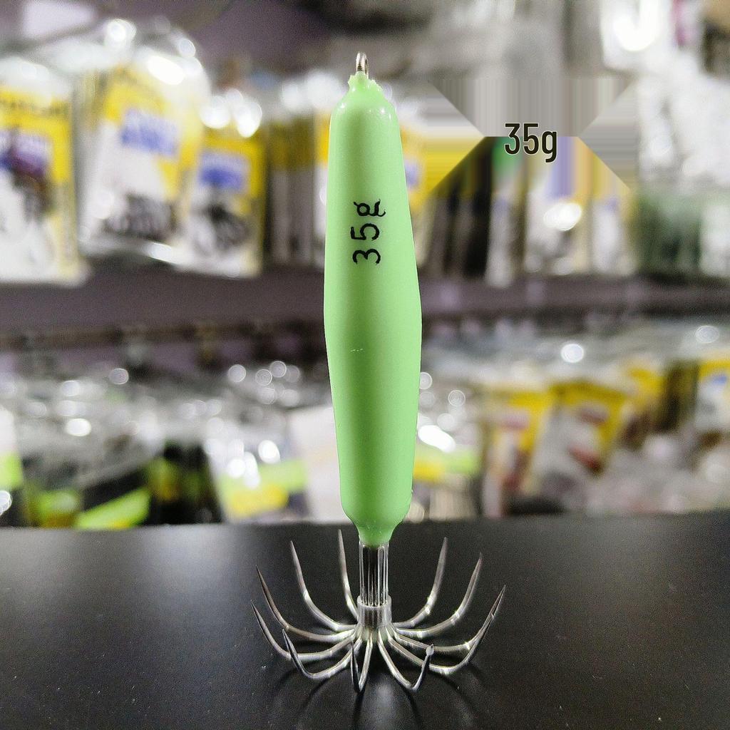 Stainless Steel Luminous Barbless Squid and Cuttlefish 12-Needle Umbrella Fishing Hooks