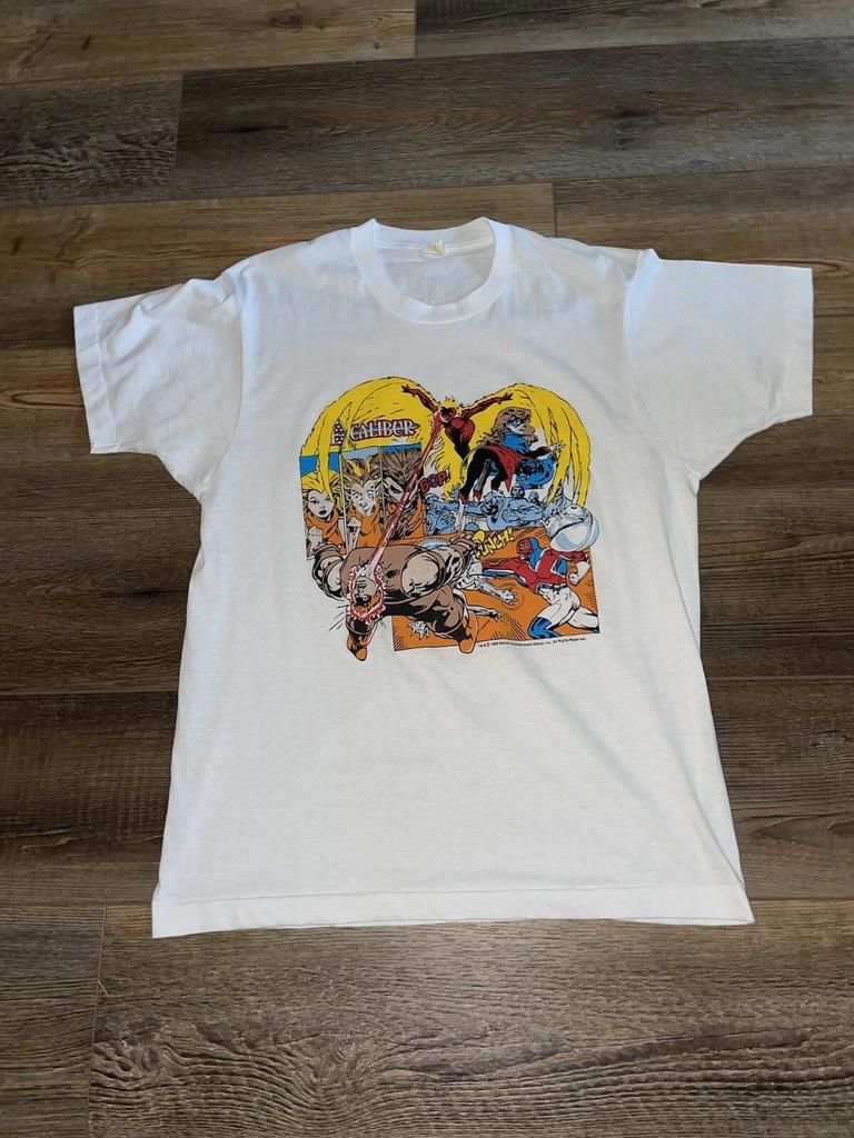 Vintage Marvel Excalibur RARE GRAHIC TEE Size Large Mens Shirt