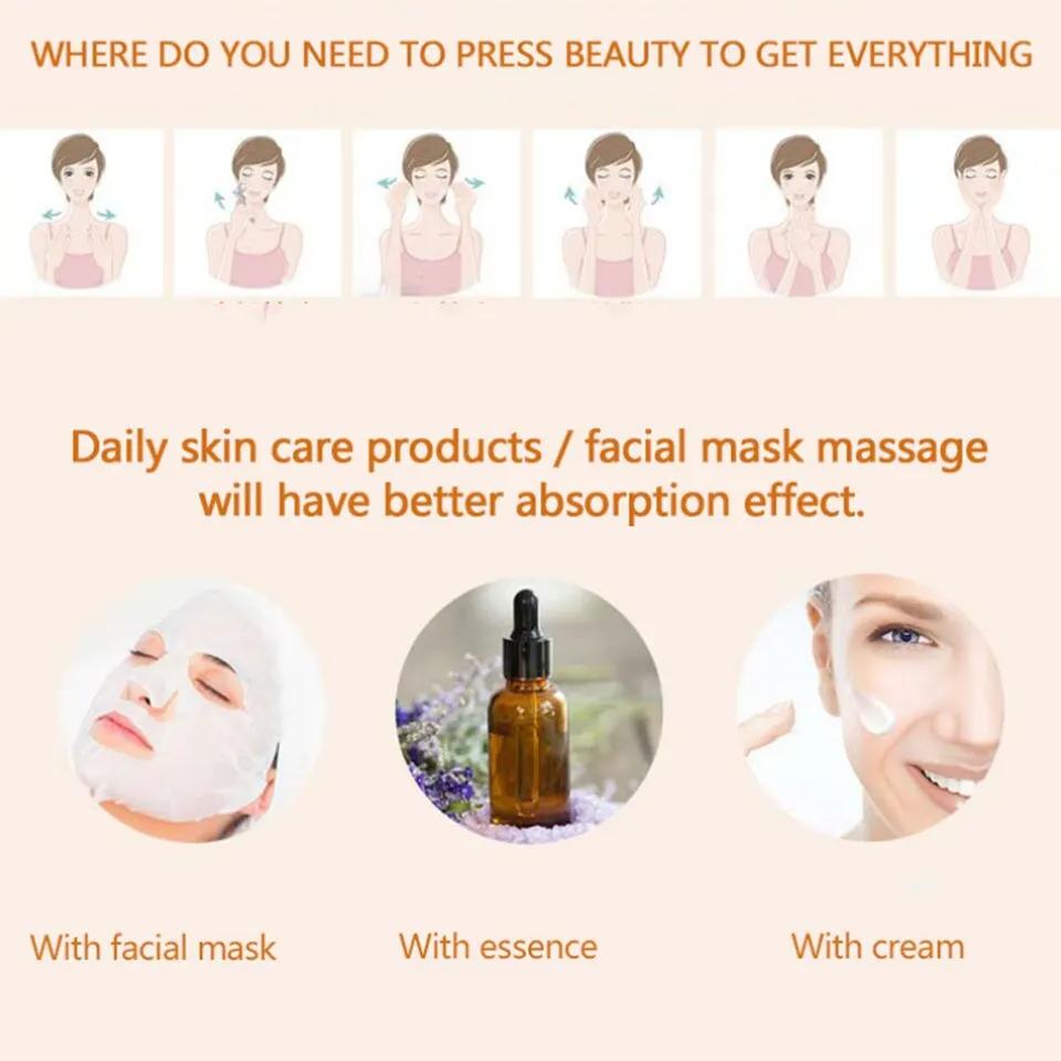24K Gold Roller Vibrating Facial Massager Slimming Facial Skin Beauty Pulse Firming Face Massage Lift Tightening Wrinkle Bar