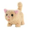 Kids Electric Plush Cat Toy Walking Head Shaking Tail Wagging Interactive Kitten Plushie Toy Toddlers Boys Girls Educational Simulation Animal Toy