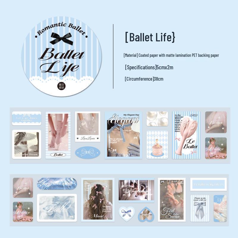 Jiji Meets Sincerity: Love at First Sight Ballet Series - Korean Style DIY Waste Discharge Tape Stickers