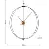 Art Wall Clock Silent Spain Watches Large Living Room Clocks Creative Luxury Minimalist Watch Solid Wood Pointer Home Decoration
