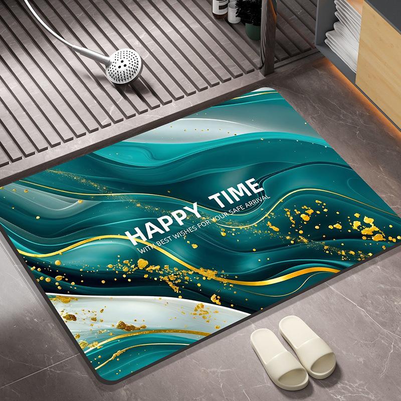 

Light Luxury Marble, Diatom Mud Floor Mat, Shower Room, Dirt-Resistant And Wear-Resistant Foot Pad, Hand Washing Table, Non-Slip And Water-Absorbing Q 50*80cm