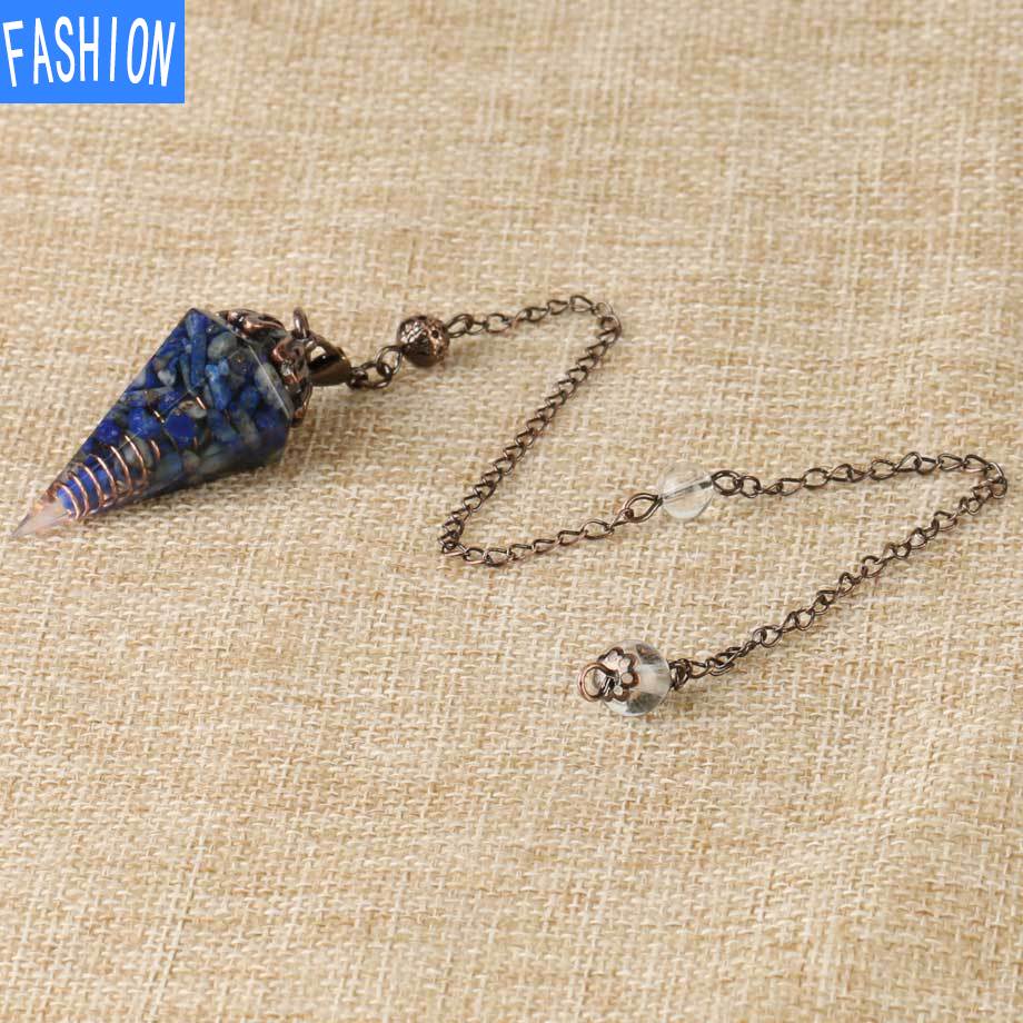 Dream Will Focus Yoga Pendant Natural Stone Cone Healing Necklace