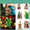 Playful Cartoon Grinch Acrylic Christmas Ornament For Festive Car Interior Decor