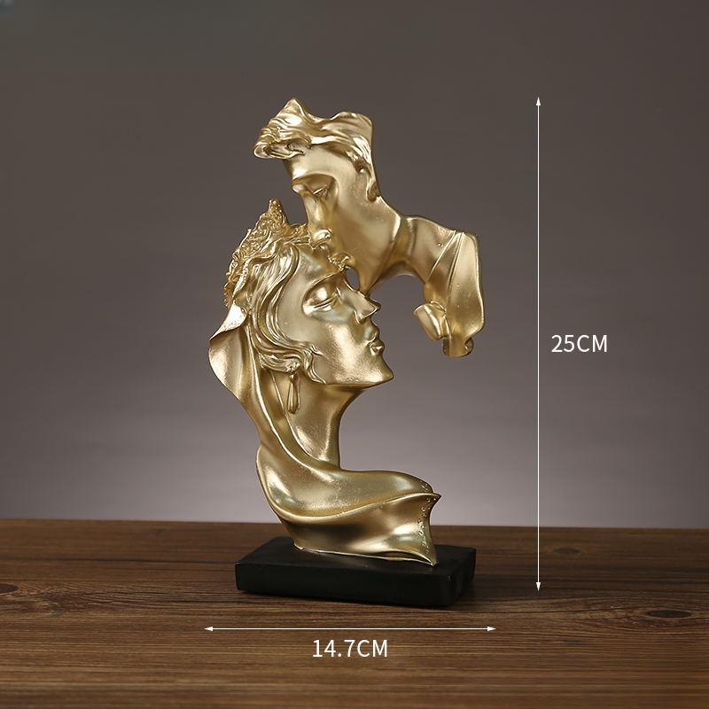 Ein Kuss Liebe Persönlichkeit Dekoration Harz Handwerk Hause Wohnzimmer Bücherregal Büro Dekoration