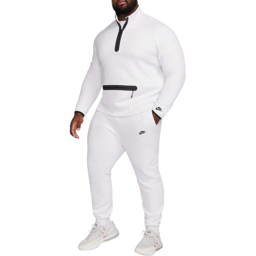 Nike Half-Zip Stand Collar Long Sleeve Sweatshirt Men Tops White FB7998-051