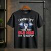 I Know I Lift Like An Old Man Shirt, Funny Gym Graphic Tee, Weightlifting Workout T-Shirt XXL White