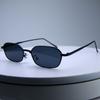 Trendy Rimless Geometric Sunglasses Women Men Small Frame Polygonal Y2k Sun Glasses Retro Gradient Lens Shades Eyewear