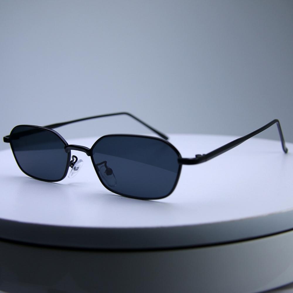 Trendy Rimless Geometric Sunglasses Women Men Small Frame Polygonal Y2k Sun Glasses Retro Gradient Lens Shades Eyewear