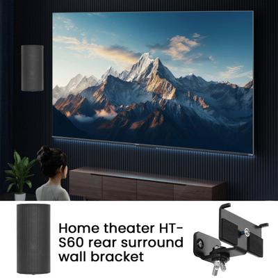 Kovový nástěnný držák pro reproduktory Sony HT-S60 Snadná instalace Držáky reproduktorů Atraktivní držáky pro audio displej