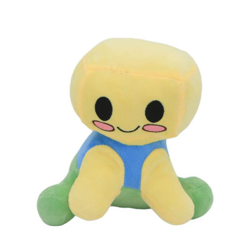 Blox Buddies Plush Toys Cartoon Girl Black with Hat Yellow Decorative Doll Home Room Halloween Gifts