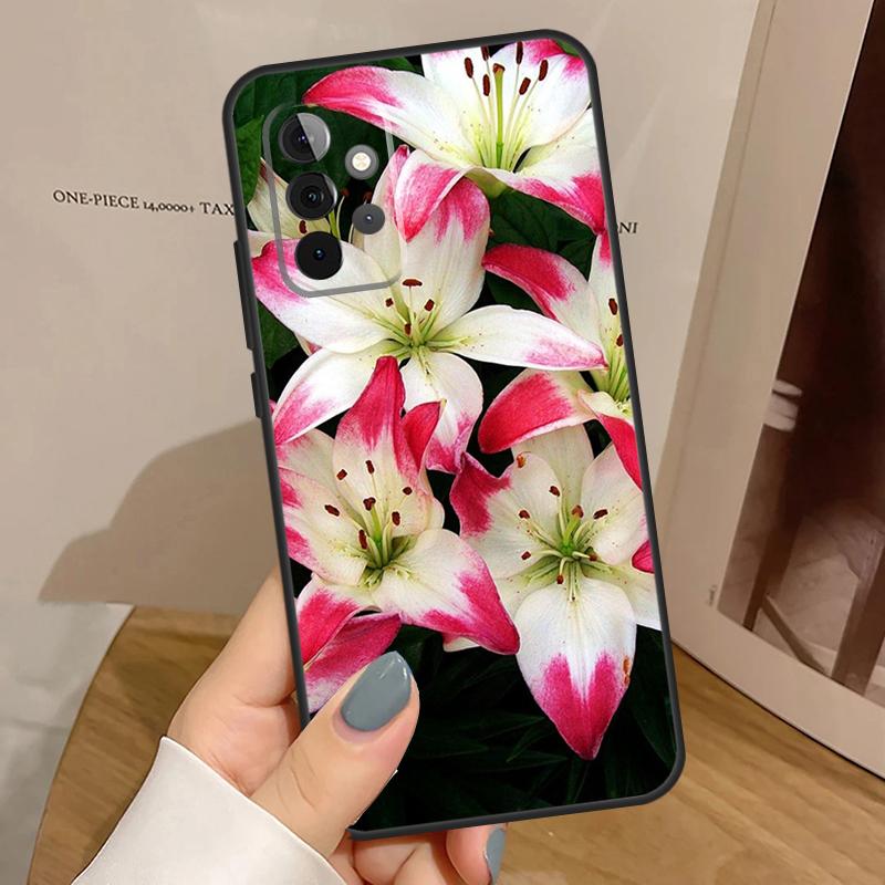 Colorful Flower Lily Funda For Samsung Galaxy A15 A25 A35 A55 A52 A32 A12 A14 A34 A54 A51 A71 A53 A13 A33 Case