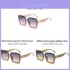G Square Sonnenbrille mit Aussparungen für Damen mit UV400-Schutz Modischer Streetstyle