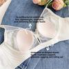 French Lace Crystal Cup Wireless Bra, Ultra Thin Minimizer Side Gathering Anti-Sag Bra for Full Bust Summer Women