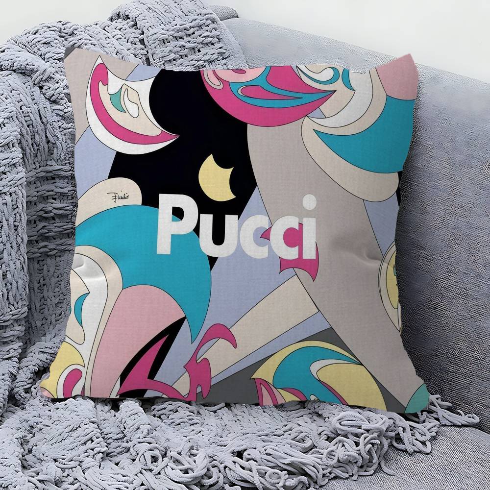 E-Emilios P-PucciS Logo 45*45cm Cushion Cover Pillow Cover Decor Pillowcase Home Pillowcase For Couch Pillow