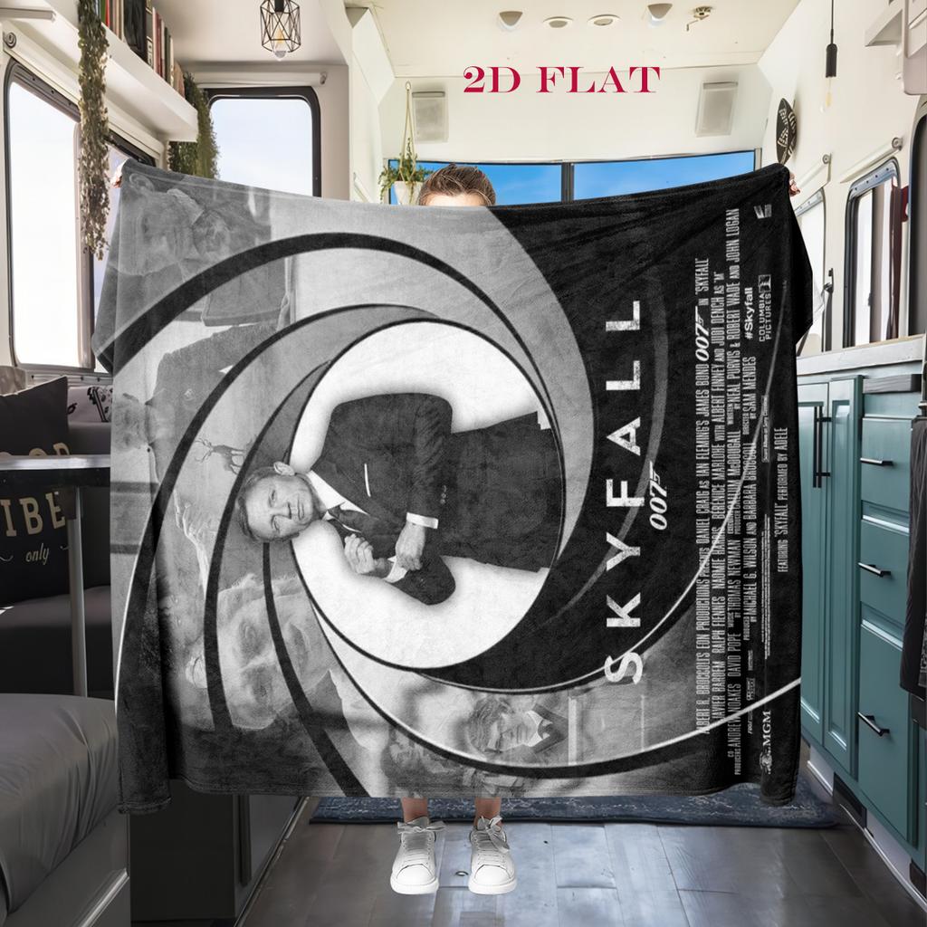 007: Skyfall - Classic Spy Thriller Blanket Soft and Comfortable Suitable for All Seasons Nap Blanket Office Rest Blanket Air Conditioning Blanket
