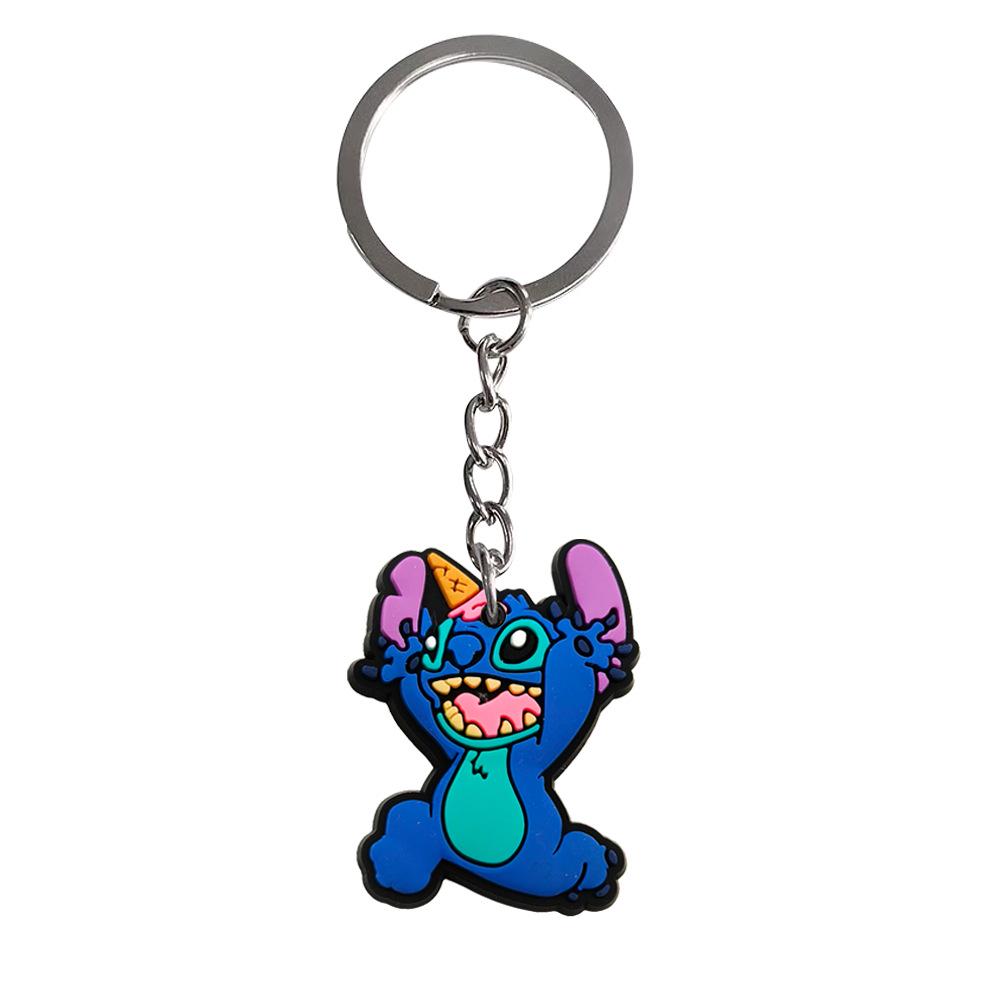 20pcs Stitch Keychain Set: Cute PVC Backpack Pendants & Soft Rubber Accessories