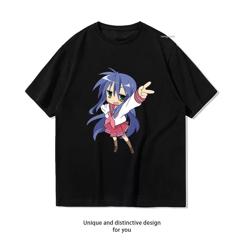 Lucky Star Konata Shirt WoUnisex Unisex Summer Oneck Breathable Graphic T Shirts Casual Simple S3XL streetwear