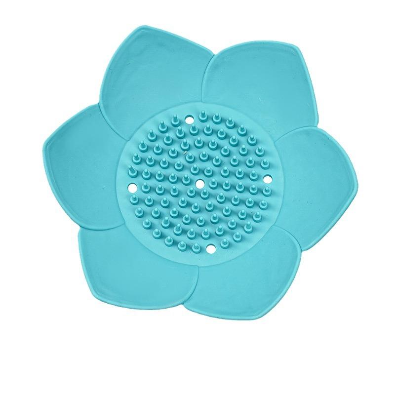 1 buc cutie de săpun pentru baie, design Lotus, suport pentru săpun, cutie de săpun din silicon, cutie de scurgere, accesorii pentru baie