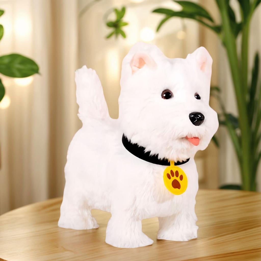 Cute Interactive Plush Dog Walking Barking & Tail Wagging Soft Interactive Electronic Plush Puppy Toy Gift Toy for Girls & Boys