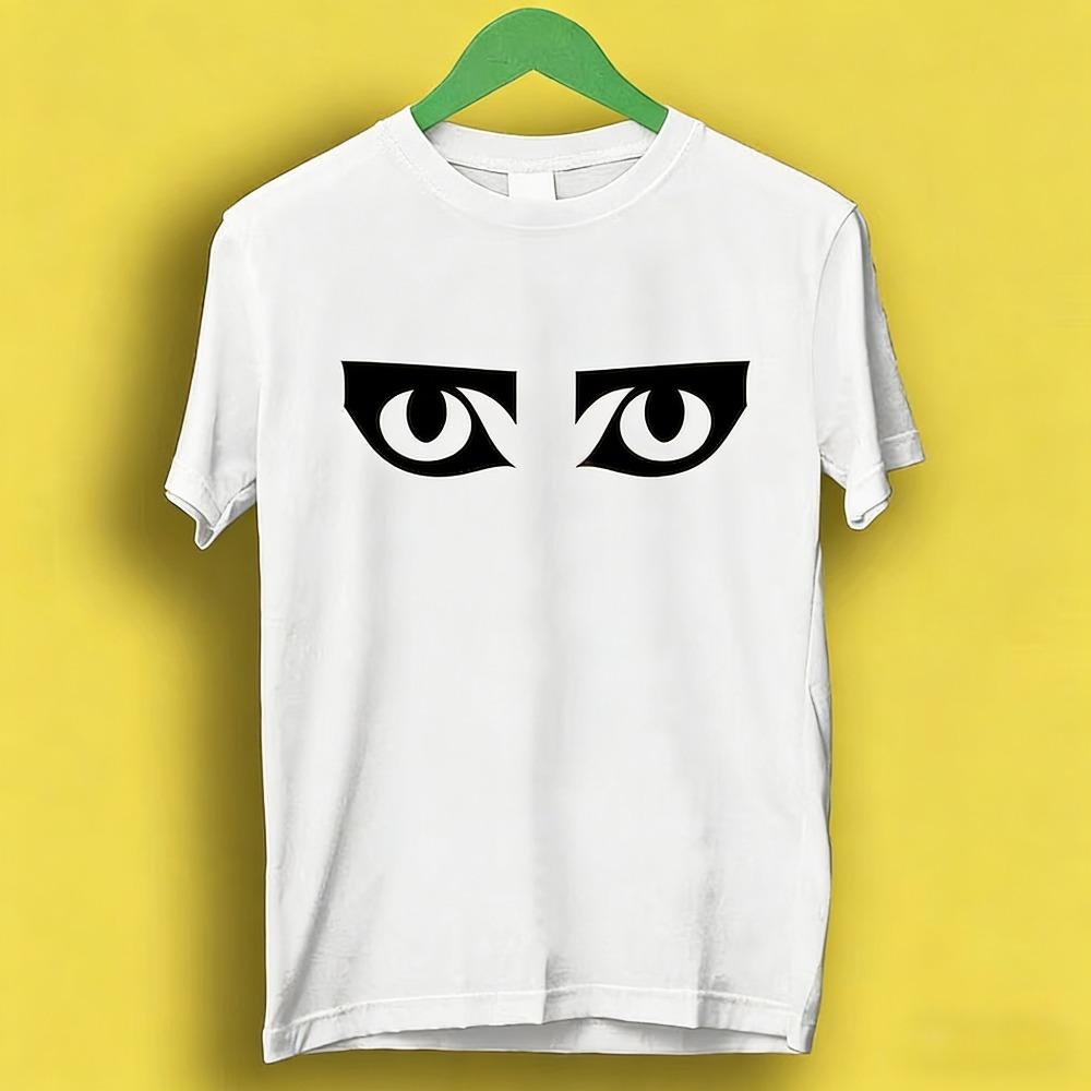 Minimalist Eye Printed Tshirt for Women and Unisex Trendy Cool Personalized Top Comfortable Loose Short Sleeve Unisex Tshirt M