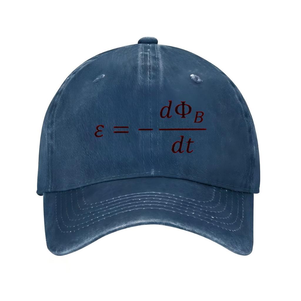 Faradays Law Electromagnetic Induction Formula Baseball Cap Physics Students STEM Scholars Adjustable Dad Hat
