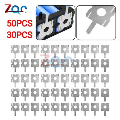30/50pcs U-shaped Nickel Sheets Welding Tools Lithium Pack Plated Replacement Soldering Tools Battery Welding Accessories