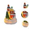 Christmas Glowing House Winter Scene Building Desktop Ornament Holiday for Living