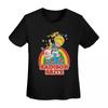 Rainbow Brite Vintage Buntes Design T-Shirt Damen Kurzarm T-Shirts O-Ausschnitt Kleidung Baumwolle Sommer T-Shirts Streetwear