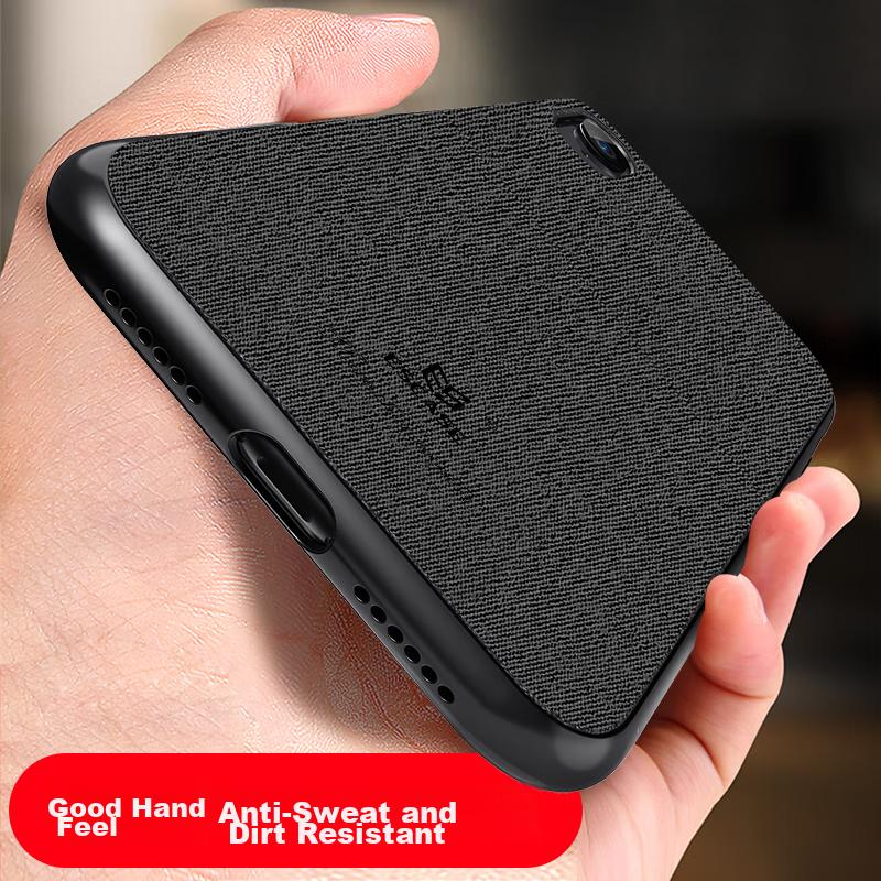ESCASE IPhone XR Phone Case, Apple XR Outer, XR Protective Cover, Creative Full Edge Protection Anti-Drop Leather Back Cover, ES-19 Deep Black