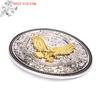 Fibbia da Cintura Western Toro con Corna Lunghe Aquila Dorata Cowboy del Texas Fibbie Western