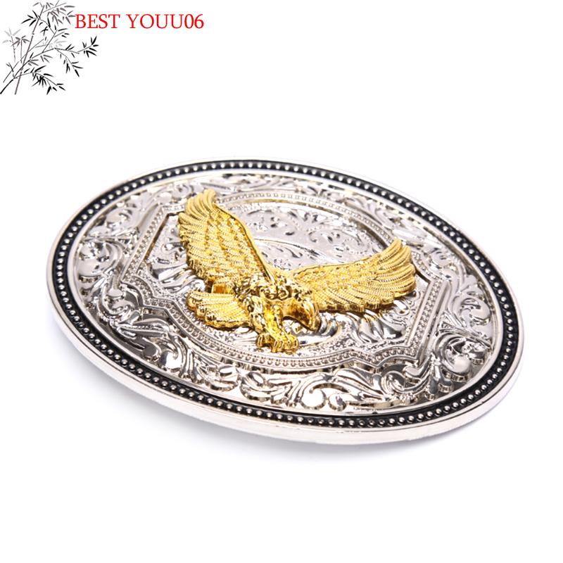 Heißer Langhorn-Bulle Adler Westliche Gürtelschnalle Goldener Texas-Cowboy Westliche Schnallen