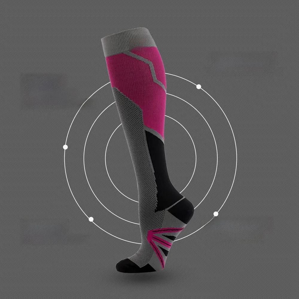 Chaussettes de Compression Mollet Chaussettes de Sport Mollet Course Cyclisme Chaussettes de Compression Tube Long