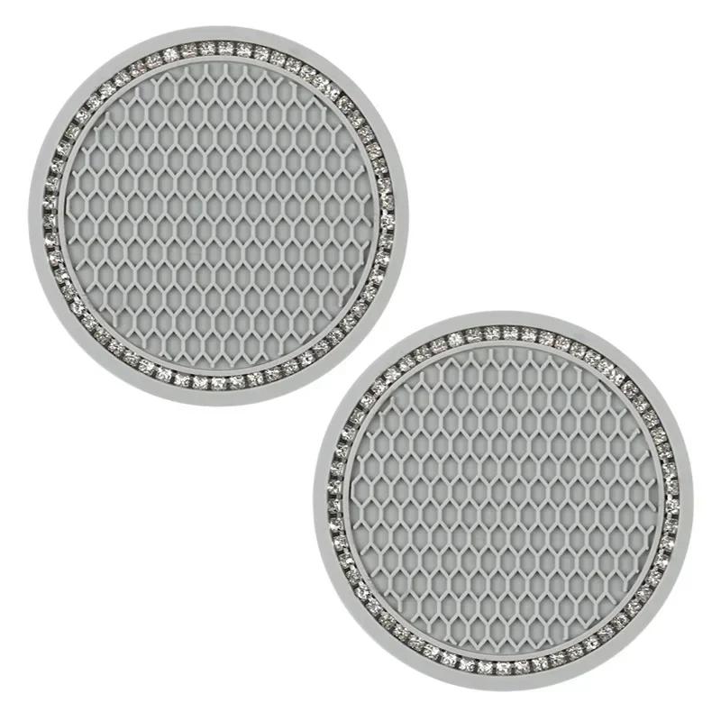 Car 2Pcs Black  Auto Cup Holder Anti Slip Insert Coasters Pads Interior Accessories Universal Fits Perfectly For Most Cups