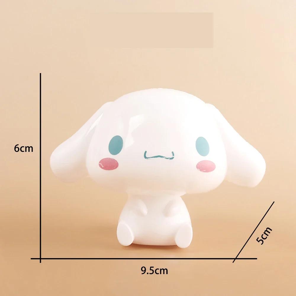 Hello Kitty Kuromi Melody Cinnamoroll Action Figure Toys Dolls Model Ornament Desktop Sanrio Kids Birthday Gifts Cake Decoration